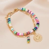 European and American beach Bohemian colorful soft clay multi-layer bracelet, coin, sun, palm, eye bracelet and jewelry Item Picture